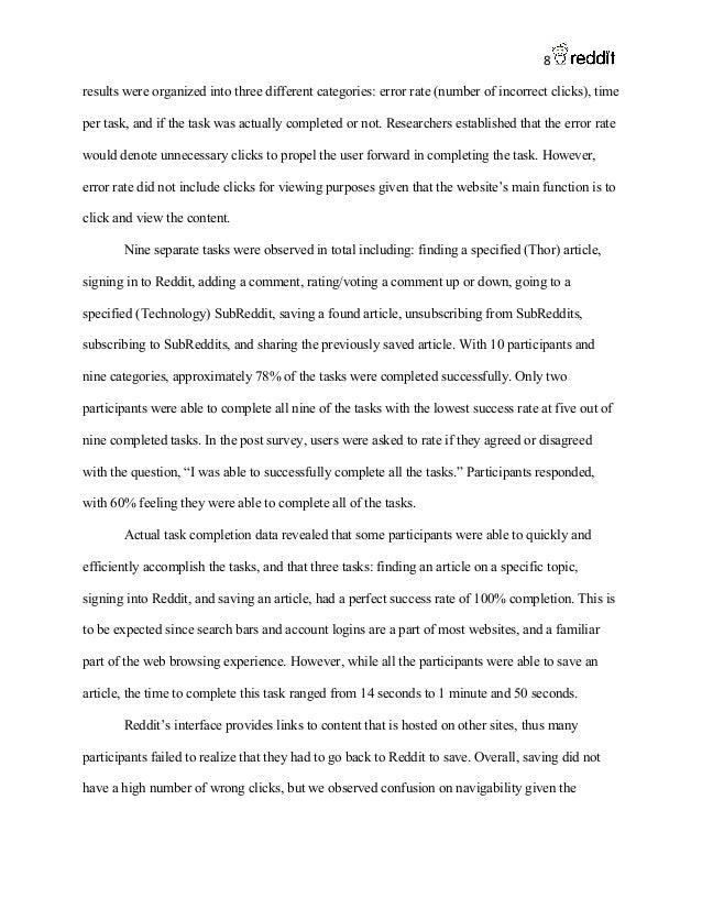 Reddit Usability Testing