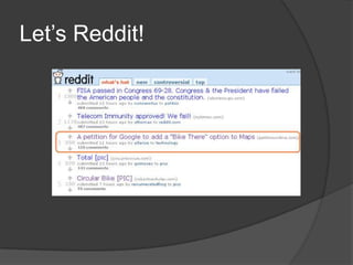 Let’s Reddit!
 