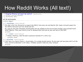 How Reddit Works (All text!)
 