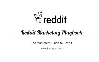 Reddit Marketing Playbook - The Marketer's Guide to Reddit