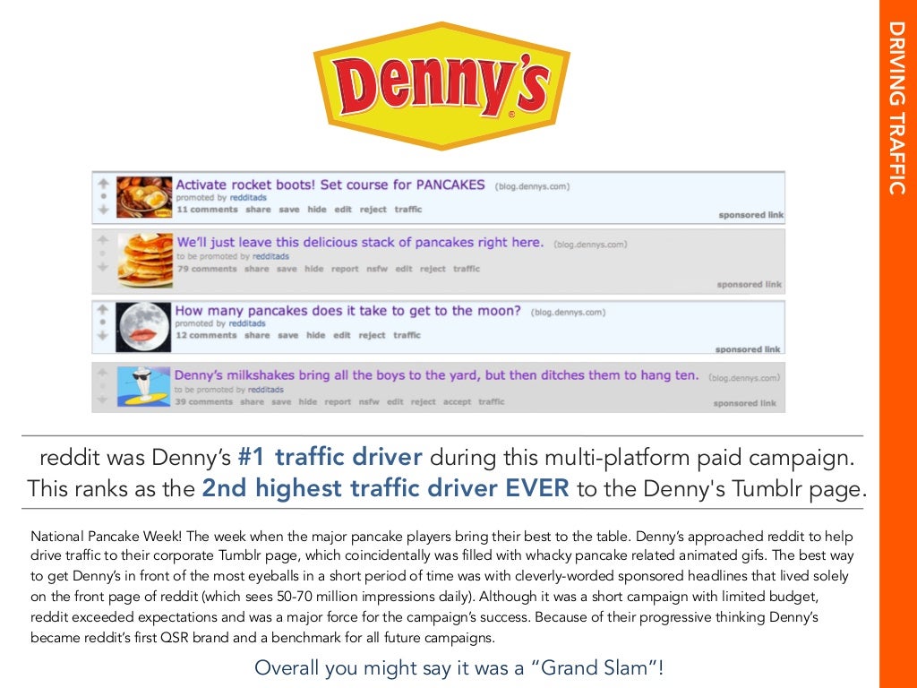 driving traffic reddit was denny s