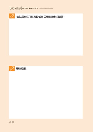 VIII-26
Journal d'apprentissage
Quelles questions avez-vous concernant ce sujet ?
Remarques
 