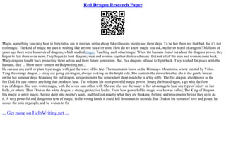 Red Dragon Research Paper | PPT