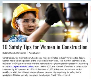 10 Safety Tips for Women in Construction