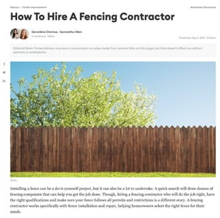 How to Hire a Fencing Contractor