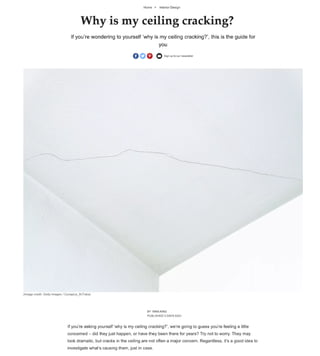 Why is my ceiling cracking?