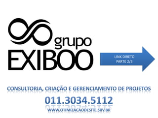 LINK DIRETOPARTE 2/3Consultoria, criação e gerenciamento de projetos011.3034.5112www.otimizacaodesite.srv.br