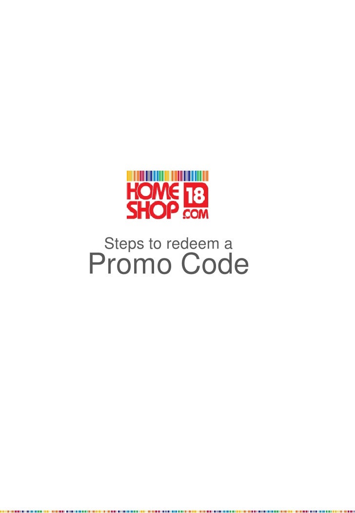 How to redeem a promo code on HomeShop18.com