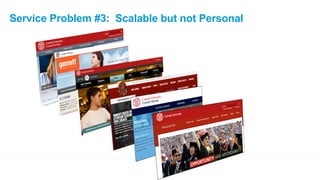 Service Problem #3: Scalable but not Personal 
 