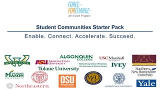 Student Communities Starter Pack 
Enable. Connect. Accelerate. Succeed. 
 