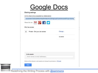 Google Docs 
Redefining the Writing Process with @sammorra 
 
