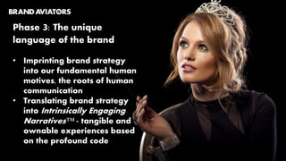 Phase 2: Brand (re)definition
• Liberating the core of the
brand from its nonessential
elements
• Mobilising the core to give a
unique answer to what
consumers have always
wanted from the category
 