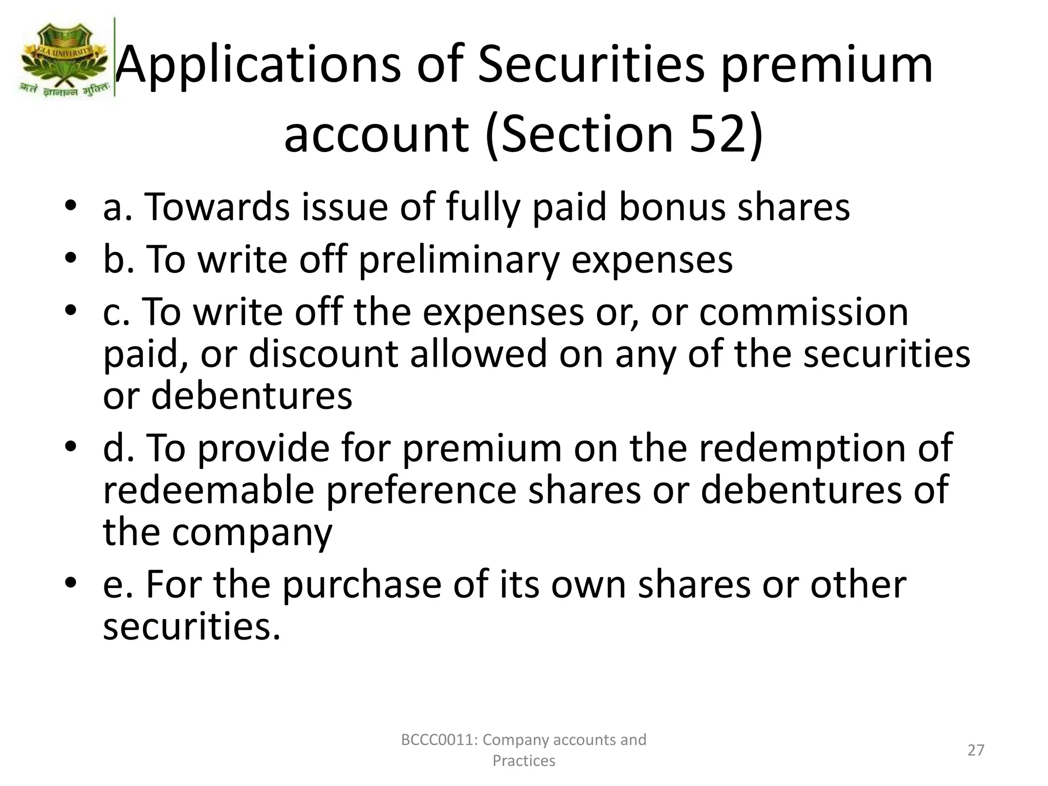 Redemption of preference share
