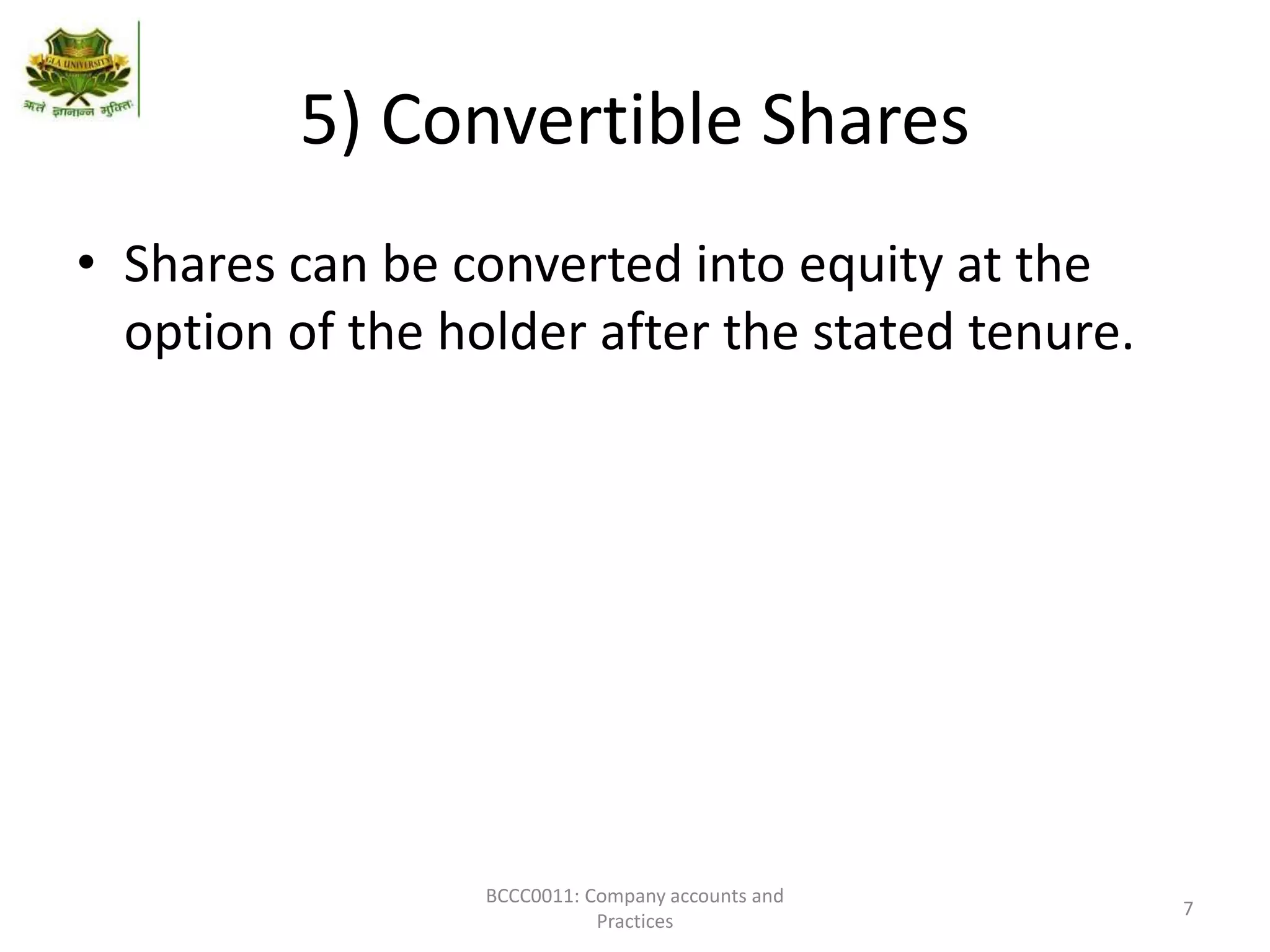 Redemption of preference share