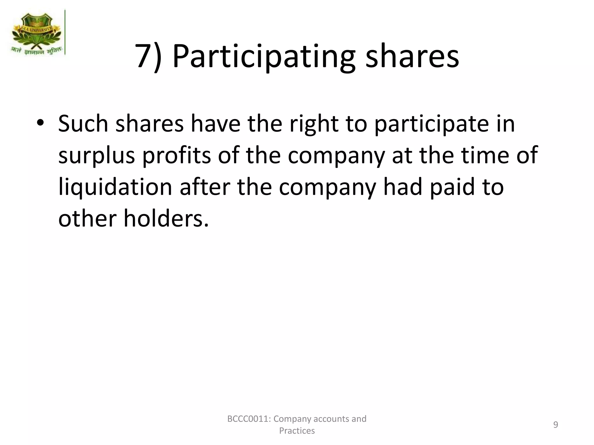 Redemption of preference share