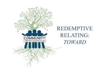 REDEMPTIVE
RELATING:
TOWARD
 