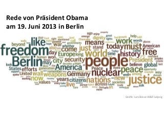 Grafik: Lars Bosse W&R Leipzig
Rede von Präsident Obama
am 19. Juni 2013 in Berlin
 