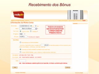 Recebimento dos Bônus 