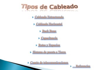 Tipos de Cableado