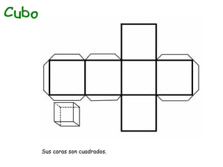 Cubo Sus caras son cuadrados. 
