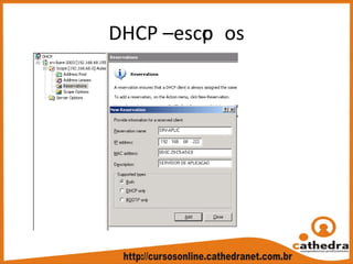 DHCP –escop os
 