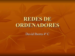REDES DE ORDENADORES David Iborra 4º C 