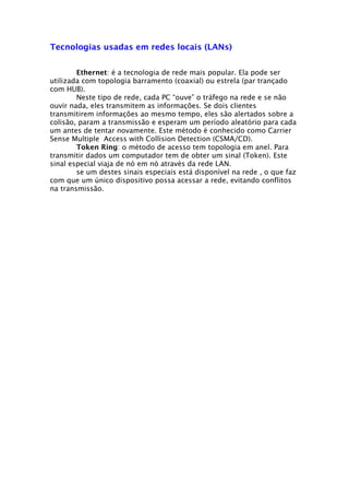 Redes noções basicas