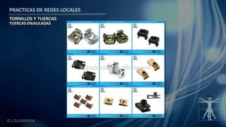 © J.D.CABRERA
PRACTICAS DE REDES LOCALES
TORNILLOS Y TUERCAS
TUERCAS ENJAULADAS
 