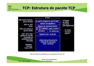 Protocolo SNMP – exemplo de
monitoramento
Prof. Mauro Jansen
Redes de Computadores
Protocolos
 