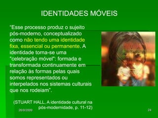 26/09/200922PLURALISMO RELIGIOSO“Talvez o fator mais importante no surgimento de crises de sentido na sociedade e na vida do indivíduo não seja o pretenso secularismo moderno, mas o moderno pluralismo. Modernidade significa um aumento quantitativo e qualitativo de pluralização”.(BERGER; LUCKMANN. Modernidade, Pluralismo e Crise de Sentido, p. 49)