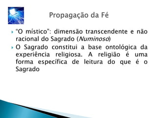    Um Novo Movimento ReligiosoA sociedade pós-moderna tem como característica a secularização: declínio da religião formal e tendência religiosa para sensibilidade de experiências diretasEssa espiritualidade se adapta melhor às condições da vida pós-moderna:Individualidade da experiência mística se adapta ao individualismo pós-moderno
