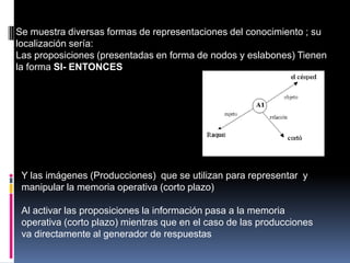 ·         La memoria operativa tiene capacidad limitada y si no se repite o codifica, se pierde. La información codificada pasa a la memoria a largo plazo que tiene gran capacidad de almacenamiento.