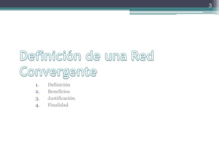 3




1.   Definición
2.   Beneficios
3.   Justificación
4.   Finalidad
 