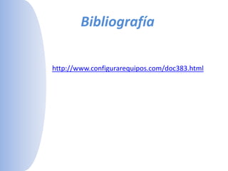 Bibliografía http://www.configurarequipos.com/doc383.html