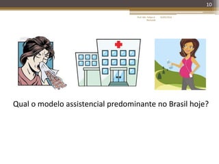 10
Qual o modelo assistencial predominante no Brasil hoje?
16/05/2014Prof. Me. Felipe A.
Remondi
 