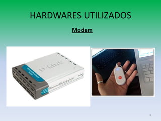 HARDWARES UTILIZADOS
        Modem




                       18
 