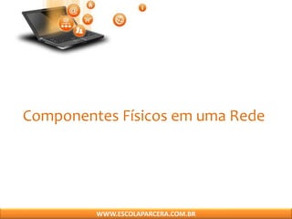 Componentes Físicos em uma Rede
WWW.ESCOLAPARCERA.COM.BR
 