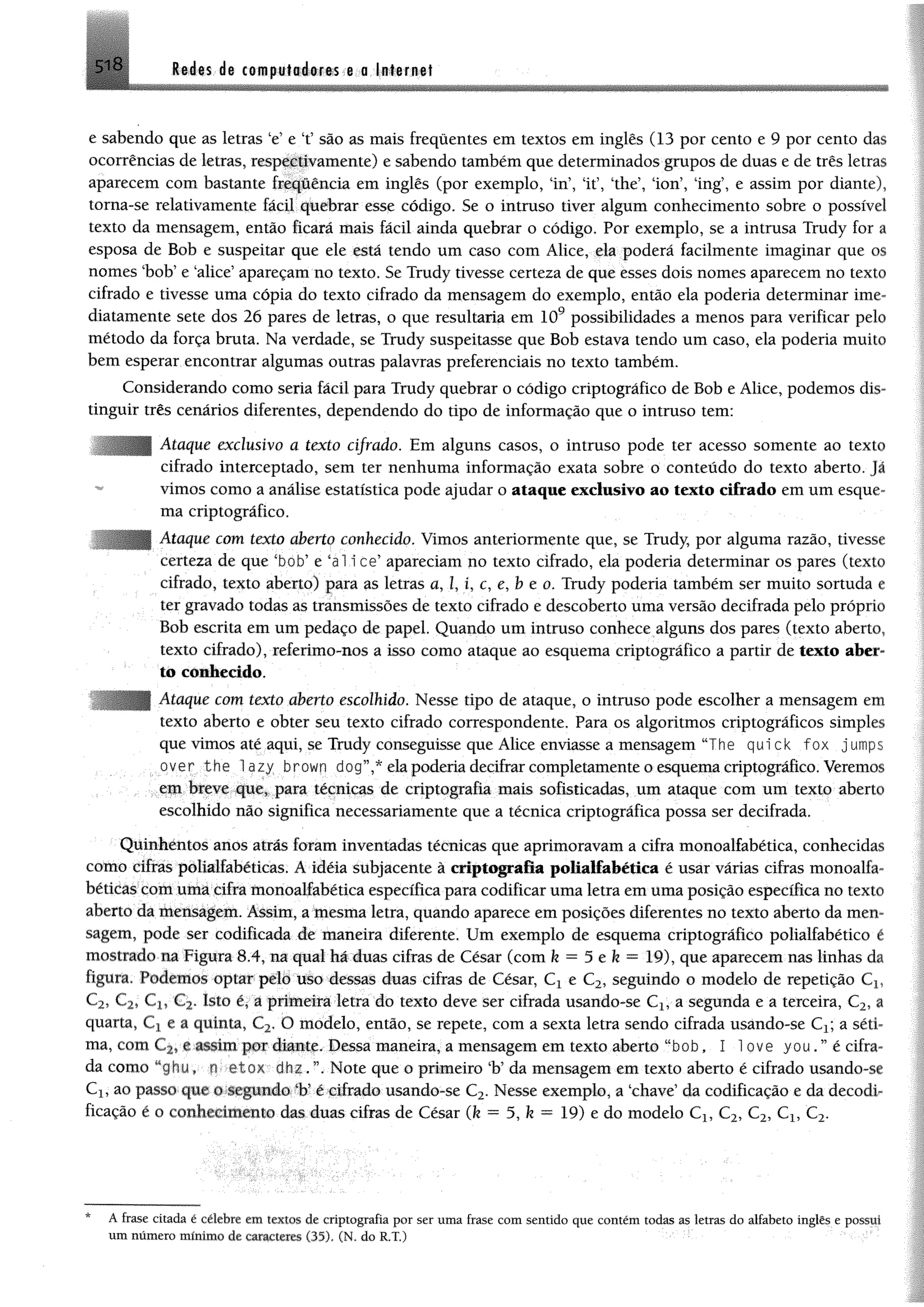 Redes de computadores e a internet