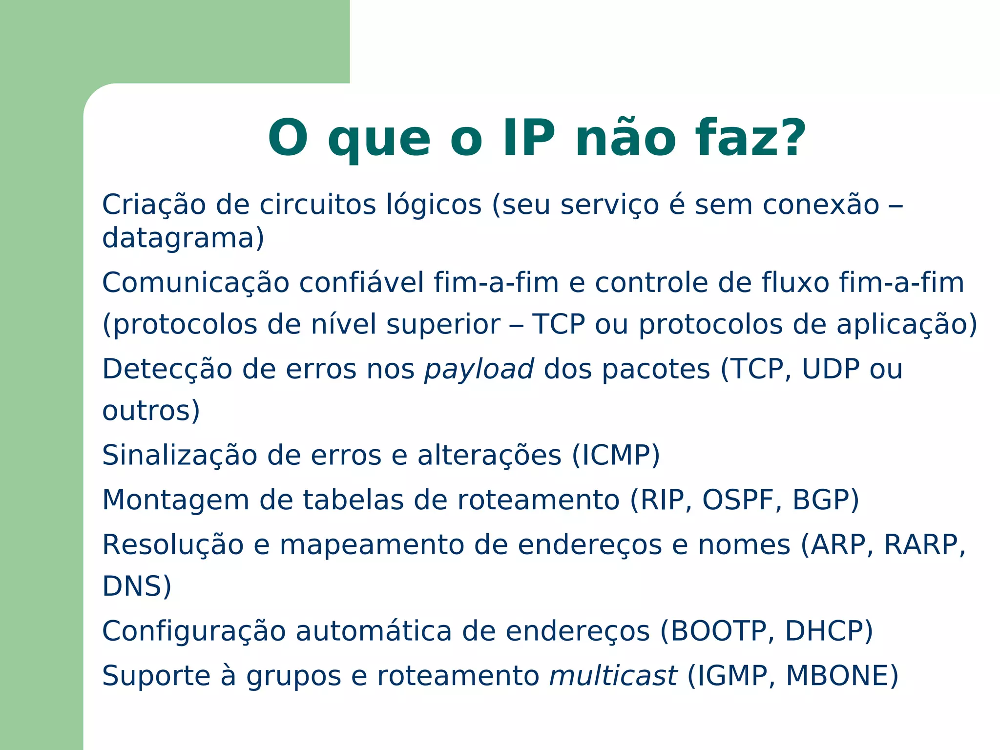 Tipos de Endereços IP 