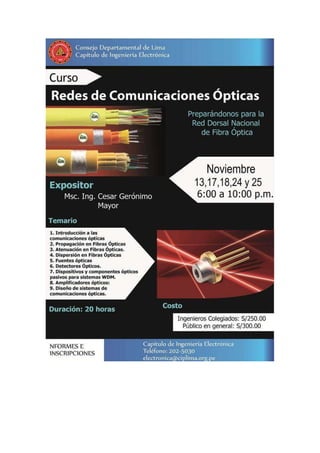Redes de comunicaciones opticas