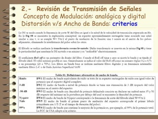 2.- Revisión de Transmisión de Señales
Concepto de Modulación: analógica y digital
Distorsión v/s Ancho de Banda: criterios




                                              10
 