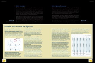 Modelos mais comuns de algoritmo
Conheça a lógica utilizada pelos roteadores na
busca pela melhor rota para encaminhar pacotes.
Algoritmo estático de menor distância: analisa a
rede para obter a quantidade de passos necessários
para chegar a todos os nós adjacentes. Quando
um pacote chega ao computador, esse algoritmo
escolhe o caminho que permitirá passar pelo menor
número possível de roteadores até o destino.
Algoritmo estático de roteamento por
inundação: também conhecido por “flooding”,
esse algoritmo retransmite cada pacote de
entrada para o maior número possível de
interfaces de saída, pulverizando o pacote em
várias cópias. Porém, pode acontecer de o pacote
ser retransmitido infinitamente pela rede. Essa
inundação deve ser controlada com o uso de um
contador atribuído ao pacote, que registra cada
passagem por um roteador. Esse contador é
inutilizado assim que determinada quantidade de
passos for atingida.
Algoritmo dinâmico com vetor de distância:
nesse tipo de algoritmo, os roteadores se
comunicam trocando informações sobre distância
das rotas com roteadores vizinhos. A distância
pode ser medida em hops (saltos), comprimento de
fila ou latência das repostas. A escolha de uma ou
outra depende da unidade de medida usada pelos
roteadores da rede.
Sempre que uma nova mensagem de atualização
chega, o algoritmo dinâmico com vetor de distância
compara as informações de distância do roteador
que enviou a mensagem (como exemplo e em
referência à imagem, vamos chamá-lo de “J”) em
relação a seus vizinhos. A partir daí, analisa qual é a
sua própria distância até os roteadores vizinhos de “J”.
Depois, a rota para os vizinhos de “J” será incluída no
vetor do roteador que está recebendo a mensagem,
considerando “J” como ponto de partida.
Por meio da análise da mensagem que contém os
dados sobre as rotas registradas em sua tabela,
esse algoritmo insere novas informações na
tabela de rotas local, respeitando sempre a ordem
crescente, ou seja, da mais curta para a mais
longa. Toda a informação sobre uma distância é
armazenada, mesmo que esse dado já exista na
tabela e que a distância até determinado ponto,
utilizando outros caminhos, já tenha sido incluída.
Essa informação será valiosa quando uma rota
preferencial se tornar indisponível. Então, surgirá a
informação sobre a rota alternativa, ainda que seja
mais demorada que a antiga preferencial.
Algoritmo dinâmico de estado de enlace: assim
como ocorre no algoritmo de vetor de distância,
esse tipo se comunica com outros roteadores
para alimentar suas tabelas de rotas, mas de
forma diferente. No vetor distância, um roteador
se comunica apenas com os roteadores vizinhos,
recebendo deles informações a respeito do
custo de todas as rotas sobre as quais eles têm
conhecimento. Já no algoritmo de estado de
enlace, o roteador envia, por difusão, para todos os
roteadores da rede as informações sobre a distância
apenas dos roteadores que estão diretamente
ligados à outra ponta de cada uma de suas interfaces
de enlace. Dessa forma, as mensagens curtas são
recebidas, porém, em maior quantidade. Isso porque
cada roteador da rede recebe mensagens de todos
os outros. No vetor distância, as mensagens com
vetores extensos podem ser recebidas, desde que
venham dos roteadores vizinhos.
Figura 148
Hipótese de roteadores
e suas interfaces.
Figura 149
Hipótese de roteadores
e suas interfaces.
20.3.3.2. Manutenção
É grande a quantidade de roteadores que podem estabelecer uma comunicação
entre si. Por isso, foram desenvolvidos protocolos com algoritmos de roteamen-
to capazes de analisar as rotas possíveis e preencher, automaticamente, a tabela
de repasse com as distâncias a serem percorridas (figura 147). Esses protocolos
também atualizam as informações e removem rotas interrompidas ou muito
distantes. Além disso, podem controlar as regiões internas e externas, denomi-
nadas AS, Autonomous Systems, ou seja, Sistemas Autônomos.
As AS podem ser os roteadores que ficam sob o controle de uma mesma estratégia
de roteamento, ou seja, são controladas por um ISP (Internet Service Provider ou
Provedor de Internet). Também podem ser roteadores pertencentes a uma rede pri-
vada ou pessoal. Uma AS é vista por outras ASs como um único indivíduo. Porém,
só o gateway das AS é visível. A estrutura existente dentro de cada uma nunca é
descoberta pelas demais. Elas podem se conectar por meio de roteadores gateway.
20.3.3.3. Algoritmos de roteamento
Quem administra as listas de roteamento e decide para qual interface de saída
do roteador um pacote deve ser transmitido é um software. Esse programa utili-
za diferentes tipos de algoritmos desenvolvidos para solucionar tipos específicos
de problemas, como mostra o quadro Modelos mais comuns de alogaritmo. Isso
inclui fatores como a otimização da performance, a adaptabilidade das interrup-
ções, o congestionamento e a confiabilidade dos caminhos.
Existem basicamente dois tipos de algoritmos. Os estáticos, que atualizam
suas tabelas apenas quando a rede é iniciada (mas não quando ocorrem mu-
danças durante o tempo em que estão em funcionamento), e os dinâmicos,
capazes de adaptar suas tabelas regularmente.
Este segundo tipo consegue se recuperar instantaneamente de alterações ocor-
ridas nas ligações da rede, sem necessitar de qualquer intervenção.
INFORMÁTICA 2
208
CAPÍTULO 20
209
 
