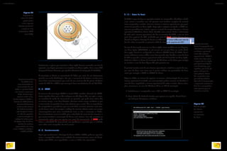 Inicialmente, as placas que controlam o disco rígido ficavam encaixadas em slots de
expansão, mas depois passaram a ser acopladas aos discos rígidos. Daí o nome IDE
(Integrated Device Eletronic, que significa Eletrônica de Integração de Unidade).
A tecnologia se baseia na transmissão de dados por meio de um barramento
paralelo em modo Half-duplex. Ou seja, a transmissão de leitura e escrita nesse
caso é feita simultaneamente por meio de um conector (de 40 pinos). A última
versão do IDE foi o ATA-7, que conseguia fazer transferências de até 133 MB/s.
8.1.2. SATA
A sucessora da tecnologia PATA é a Serial ATA, também chamada de SATA.
Serial significa dizer que os bits trafegam em fila (figura 65), um após o outro,
ao contrário do modo de transmissão em paralelo, que pode levar vários bits
ao mesmo tempo, e nas duas direções. Durante muito tempo acreditou-se que
a transmissão em paralelo fosse mais eficiente que a serial. Mas os engenheiros
de computadores perceberam que era mais fácil construir circuitos mais velo-
zes de forma serial. Isso porque o tráfego de corrente elétrica emite um campo
eletromagnético que causa interferência entre as vias e corrompe os dados.
Essa interferência cresce à medida que a velocidade da transmissão aumenta, o
que tornou inviável a construção de discos mais velozes. Isso não acontece na
transmissão serial, que tem apenas um canal de transmissão. O SATA pode
elevar a velocidade de transmissão sem problemas e permite que se trabalhe
com cabos mais compridos de até 8 metros.
8.1.3. Funcionamento
Agora que conhecemos a fisiologia de discos SATA e PATA, podemos aprender
como o computador utiliza essas unidades de armazenamento, como são identi-
ficadas pelo BIOS, suas capacidades, e como os dados são organizados.
A primeira versão
do SATA tinha
uma velocidade de
transmissão de 150
MB/s e o padrão SATA
300 elevou-a para 300
MB/s. A tecnologia
evoluiu ainda mais,
dando origem a SATA II,
dotada de NCQ (Native
Command Queuing
ou Comando Nativo
de Enfileiramento),
cuja função é limitar
ao mínimo possível
a movimentação da
cabeça de leitura pelo
HD (figura 65). A última
revisão do modelo
apresentada em 2009
criou o SATA 1.5 Gbit/s e
o SATA 3 Gbit/s.
8.1.3.1. Setor de boot
O BIOS é capaz de fazer as operações iniciais no computador, identificar o hard­
ware, contar a memória, mas não permite uma interface complexa de controle
entre computador e usuário. Para isso existem os sistemas operacionais, que geral-
mente são gravados no disco rígido. Logo após a máquina ser ligada, o BIOS exe-
cuta seus procedimentos iniciais e passa o controle do computador para o sistema
operacional (Windows, Linux, Unix, MacOS, entre outros). Porém a informação
de onde está o sistema operacional não fica na memória do BIOS, e sim em uma
parte bem pequena do HD conhecida por setor de boot, MBR (Master Boot
Record ou Registro Principal de Boot) ou trilha zero. O termo trilha zero vem do
fato de o boot ser gravado na primeira trilha do sistema de arquivos do HD.
O setor de boot pode estar em um disco rígido como também em um disquete,
um disco óptico (CD/DVD) ou até mesmo em um pen-drive ou cartão flash.
Essa opção deverá ser configurada no software CMOS Setup do BIOS. Geral-
mente utilizamos outras mídias como boot quando algo danifica o setor de boot
do HD ou quando o sistema operacional ainda não foi instalado no disco rígido.
Podemos utilizar os discos de instalação do Windows ou do Linux para corrigir
ou instalar o setor de boot (figura 66) pela primeira vez.
É possível instalar mais de um sistema operacional e iniciá-los a partir do mes-
mo setor de boot, mas neste caso é preciso utilizar um gerenciador de boot,
como por exemplo o LILO ou GRUB do Linux.
Algumas falhas no sistema de arquivos ou mesmo a desinstalação de um outro
sistema operacional instalado em outra partição podem remover ou danificar o
setor de boot, impedindo o sistema operacional de voltar a iniciar. Nessas situa-
ções, recorremos, no caso do Windows Vista, ao CD de instalação:
1. Inicializamos o computador com o CD ou DVD de instalação.
2. Logo abaixo do botão de instalar, que aparece em seguida, deverá haver
um link para Recuperar o windows.
O termo boot (ou
bota) é empregado em
informática em analogia
ao chute, o pontapé
inicial (do sistema
operacional). BOOT é
ainda uma sigla para
a expressão em inglês
pulling himself by his
own bootstraps, que
significa, por-se de pé
pelos cadarços de
suas próprias botas.
Ou conquistar algo
por esforço próprio.
Aplicada à computação,
a expressão remete ao
fato de o computador
estar pronto para se
inicializar sozinho.
Figura 66
Tela de seleção
do sistema
operacional
no momento
do boot.
Figura 65
Sequência de
leitura de dados
pertencentes
a dois arquivos
distintos (vermelho
e azul) em uma
controladora SATA
com NCQ.
INFORMÁTICA 2
92
CAPÍTULO 8
93
 