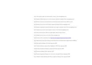 Fig. 36. Marca gráfica da Light com elemento gráfico de apoio. Fonte: www.egdesign.com.br


Fig. 37. Exemplo da diferenciação por cor nas duas empresas e aplicação na papelaria. Fonte: www.egdesign.com.br


Fig. 38. Primeira proposta de cores apresentada, mas rejeitada pela empresa. Fonte: Grumach, 2001. nº3, p. 24.


Fig. 39. Exemplo do uso da nova marca da Light na papelaria da empresa. Fonte: www.egdesign.com.br


Fig. 40. Exemplo de aplicação do sistema de identidade visual da Light na sinalização interna. Fonte: www.egdesign.com.br


Fig. 41. Exemplo do uso da nova marca da Light em uniforme e frota. Fonte: www.egdesign.com.br


Fig. 42. Marca comemorativa dos 100 anos da Light. Imagem cedida por Evelyn Grumach


Fig. 43. Exemplo do uso da marca na cor branca. Fonte: www.light.com.br


Fig 44. Símbolo do Metro de São Paulo. Fonte: http://www.metro.sp.gov.br/empresa/marca/temarca.shtml


Fig. 45. Edifício Altino Arantes, sede do Banespa em São Paulo Fonte: www.sempla.prefeitura.sp.gov.br/historico/2000.php


Fig. 46. Marca gráfica do Banespa, 1975. Fonte: Longo Junior, 2007


Fig. 47. Símbolo do Banespa criado por Aloisio Magalhães em 1969. Fonte: Longo Junior, 2007.


Fig. 48. Fachadas das agências do Banespa na década de 70. Fonte: Longo Junior, 2007


Fig. 49. Impressos do Banespa. Fonte: Longo Junior, 2007


Fig 50. Fachadas das agências do Banespa com a nova marca criada pela CM. Fonte: Longo Junior, 2007


Fig. 51. Mobiliário modular, desenhado pela CM para as agências do Banespa. Fonte: Longo Junior, 2007
 