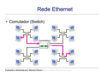 Rede Ethernet Comutador (Switch) Comutador Produzido e distribuído por: Marcelo Charan –  http:// twitter.com/marcelocharan 