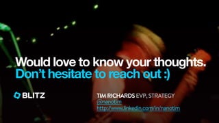 TIMRICHARDSEVP,STRATEGY
Would love to know your thoughts.
Don’t hesitate to reach out :)
@nanotim
http://www.linkedin.com/...