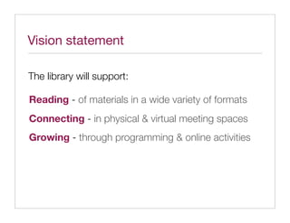 ppt - re-aligning library culture to meet user needs:... Redesigning The Library Experience | PDF