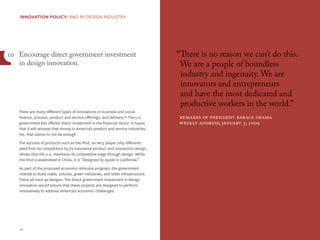INNOVATION POLICY: R&D IN DESIGN INDUSTRY




Encourage direct government investment                                      ...