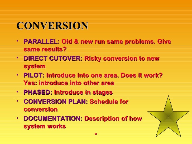 Direct cutover conversion strategy