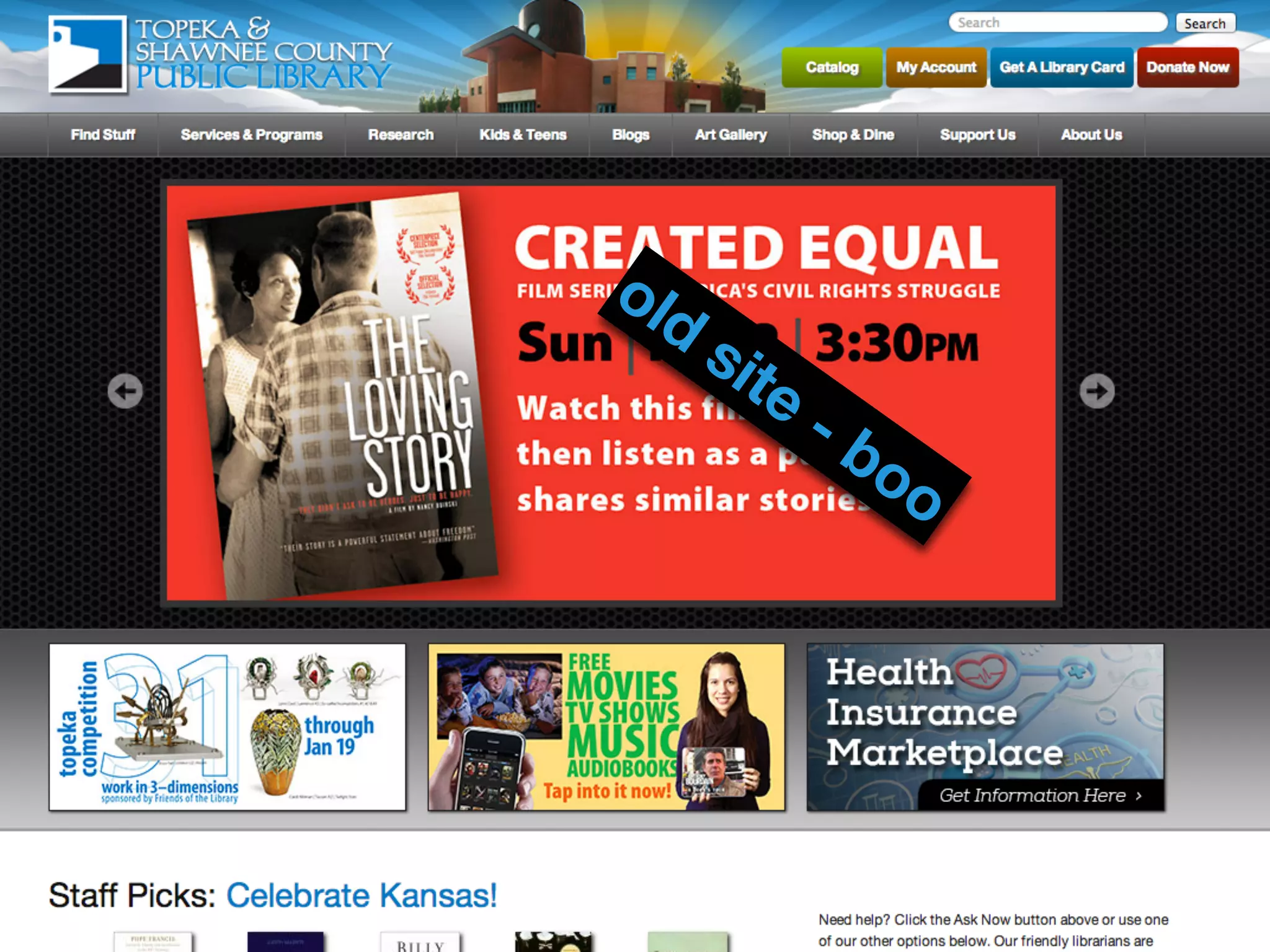 Redesigning a library website PPT